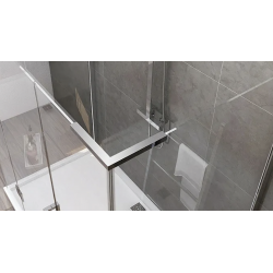 Porto Cervo L bar brushed satin brass glass to glass