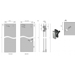 Maniva wall to glass in black