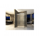 Limpido wall to glass in polished chrome