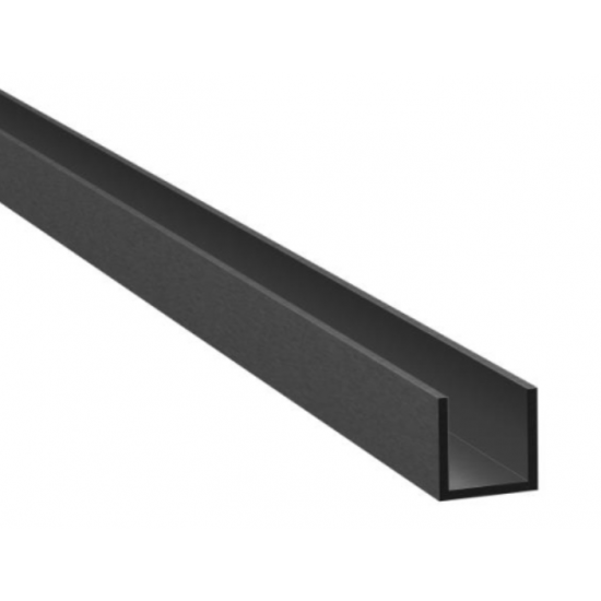 U profile black glass 8 mm 20x12x12 mm 3000 mm