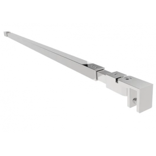 Glass to wall angle adjustable rectangular  shower rod