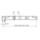 Glass to wall angle adjustable rectangular  shower rod