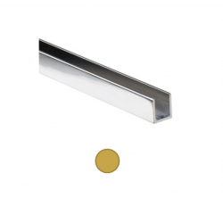 U profile gold glass 10 mm 20x14x12 mm 3000 mm