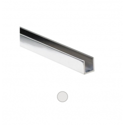 U profile polished chrome glass 10 mm 20x14x12 mm 3000 mm